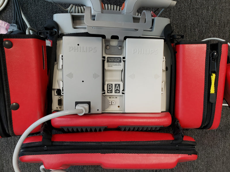 Philips HeartStart MRX Defibrillator with Case, Batteries and Accessories