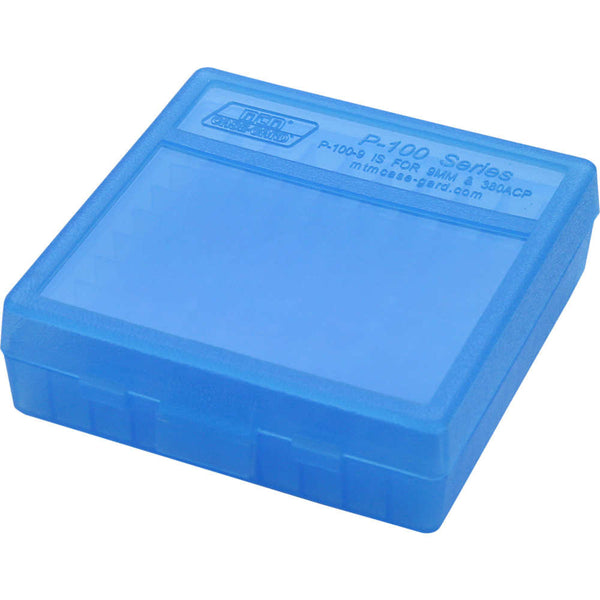 P100 SML HNDGN AMMO BOX 100RD - CLR BLUE