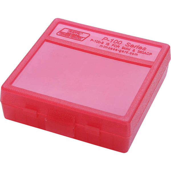 P100 SML HNDGN AMMO BOX 100RD - CLR RED
