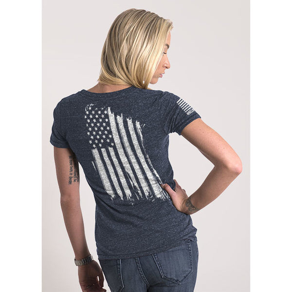 WMNS AMERICA RELAXED FIT TSHIRT NAVY 2XL