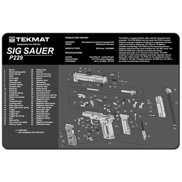 TEKMAT SIG SAUER P229 - 11X17IN