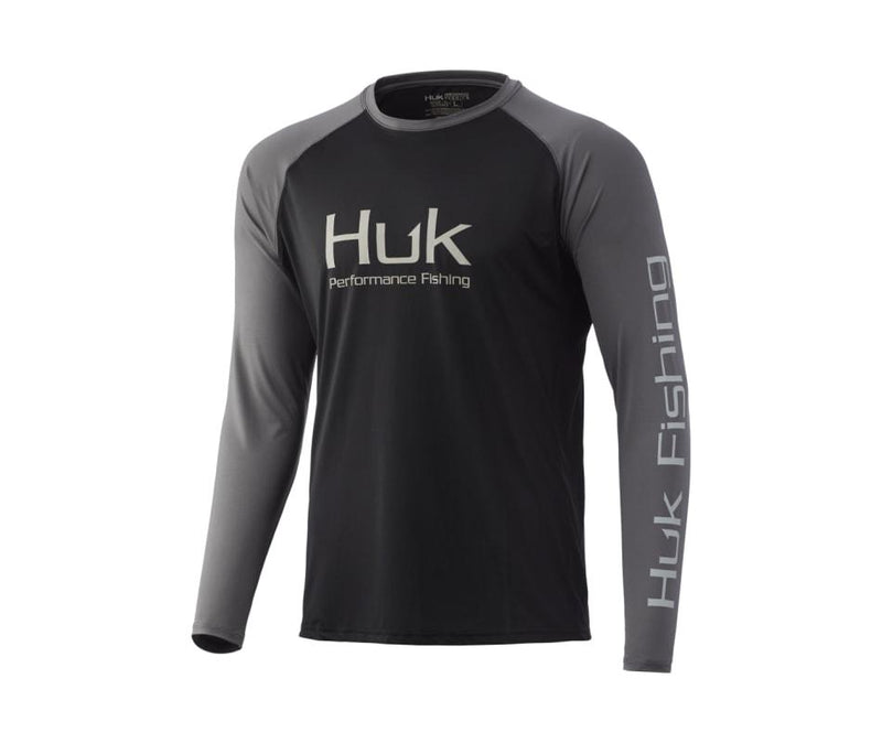 HUK DOUBLE HEADER LS BLACK M