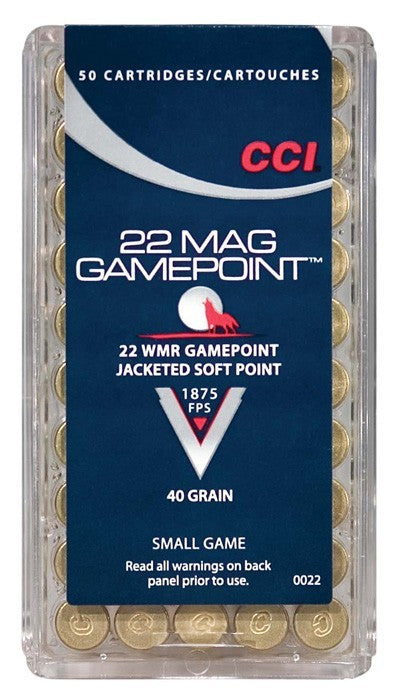 CCI AMMO 22WMR 50RD 40BX/CS