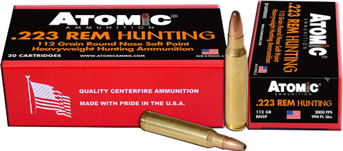 ATOMIC AMMO .223 REM 112GR RN