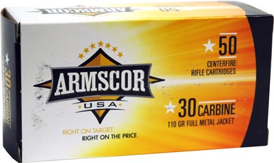 ARMSCOR AMMO .30 CARBINE 110GR
