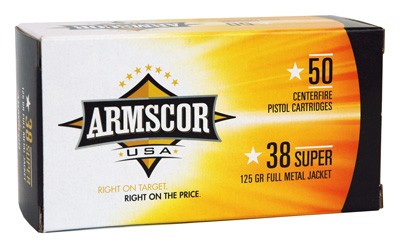 ARMSCOR .38 SUPER 125GR FMJ
