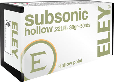 ELEY AMMO SUBSONIC 22LR 38GR