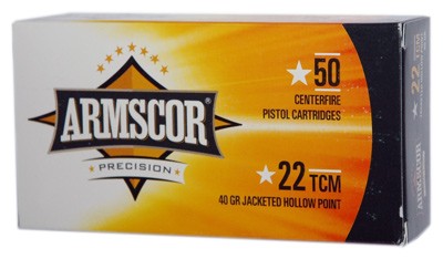 ARMSCOR AMMO 22TCM 40GR JHP