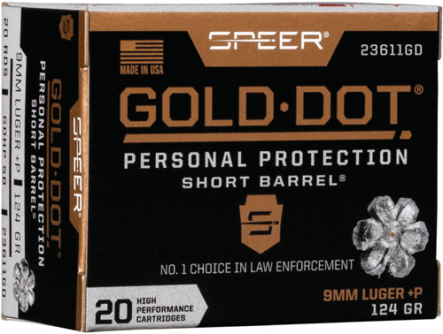 SPEER AMMO GOLD DOT SHORT BBL.