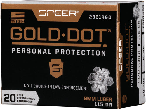 SPEER AMMO GOLD DOT 9MM LUGER