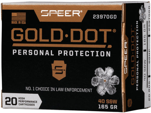 SPEER AMMO GOLD DOT 40SW 165GR