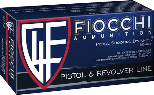 FIOCCHI AMMO .380ACP 90GR JHP