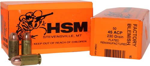 HSM AMMO RMFG 45ACP 230GR