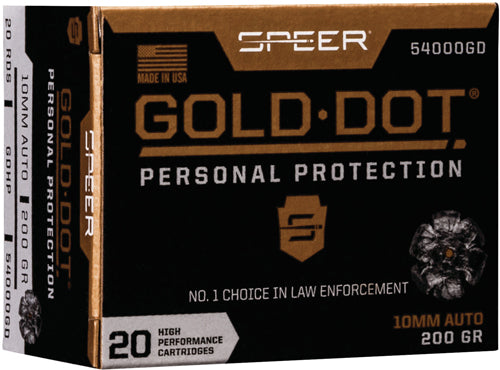 SPEER AMMO GOLD DOT 10MM AUTO