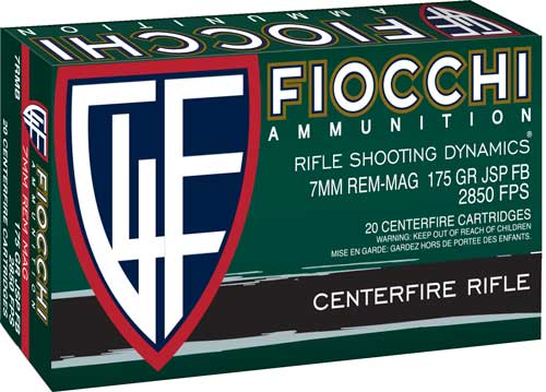 FIOCCHI AMMO 7MM REM MAG 175GR