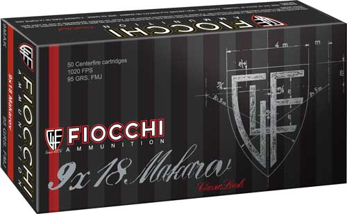 FIOCCHI AMMO 9MM MAKAROV 95GR