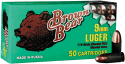 BROWN BEAR AMMO 9MM LUGER