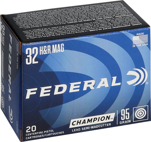 FEDERAL .32HRM 95GR LEAD-SWC