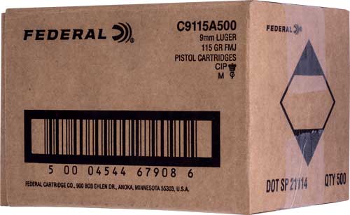 FEDERAL 9MM LUGER CASE LOT