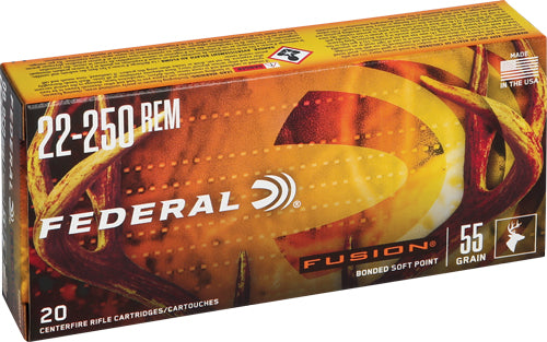 FEDERAL FUSION .22-250REM 55GR