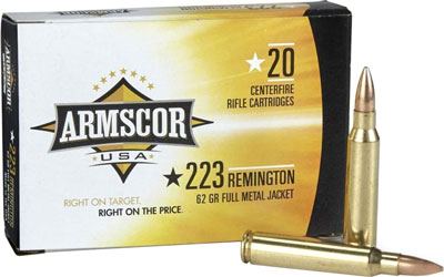 ARMSCOR AMMO 223REM 62GR FMJ