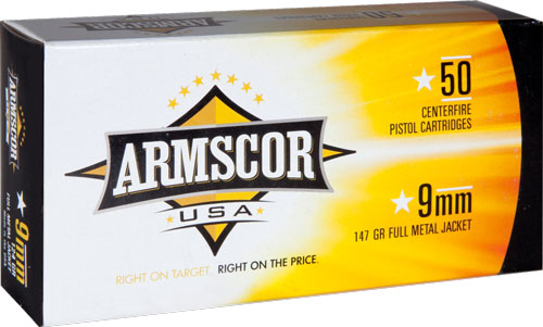 ARMSCOR AMMO 9MM LUGER 147GR
