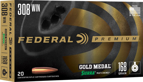 FEDERAL GOLD MEDAL 308WIN 168G
