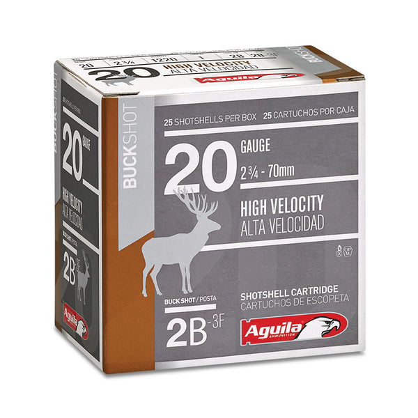 AMMO 20GA 2.75IN 1OZ 2BUCK 25RD/BX
