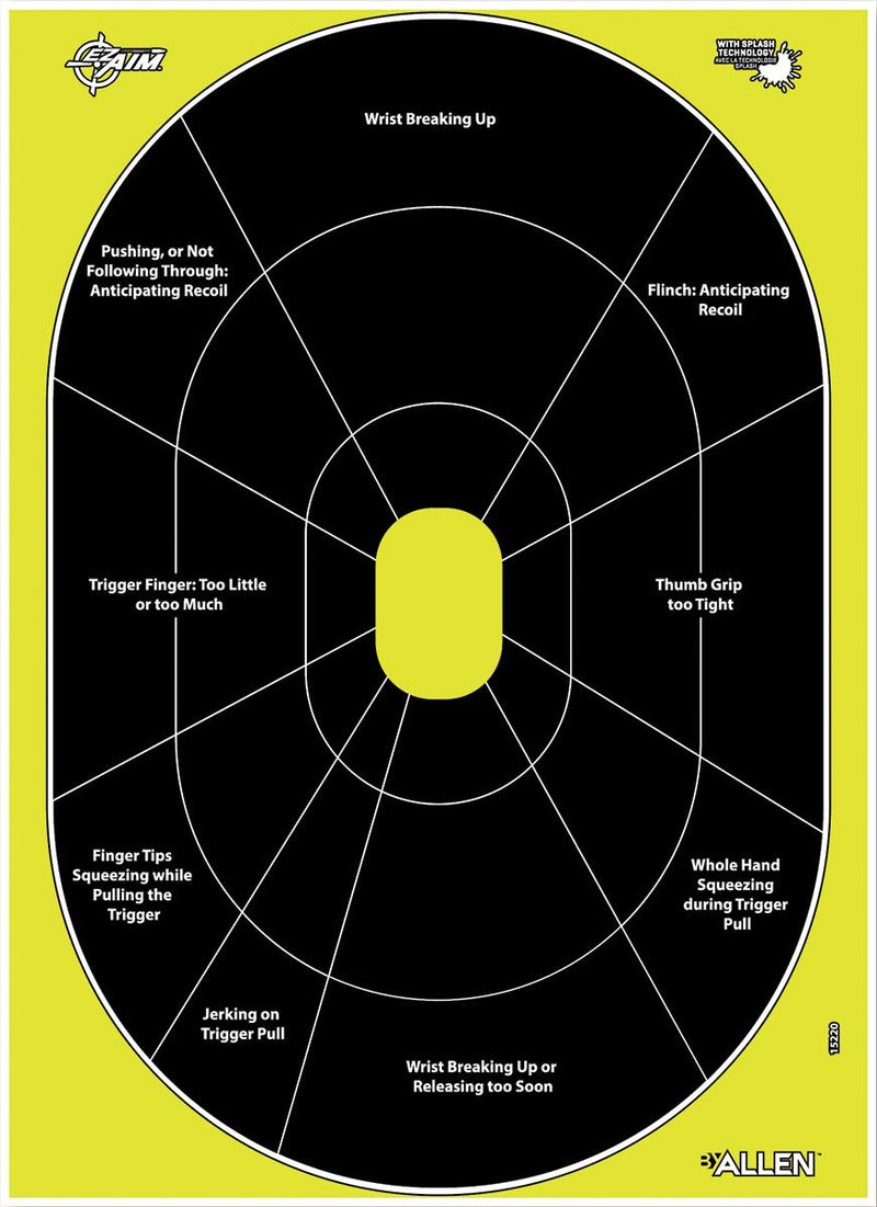 EZ AIM NON-ADHESIVE SPLASH 12 X 18 HANDGUN TRAINER 8 PER PACK