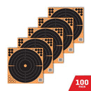 EZ AIM SPLASH ADHESIVE 12 x 12 ROUND BULLSEYE TARGETS 100 Pack BULK