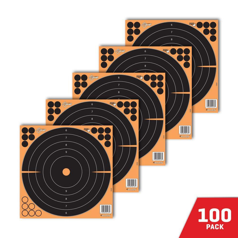 EZ AIM SPLASH ADHESIVE 12 x 12 ROUND BULLSEYE TARGETS 100 Pack BULK