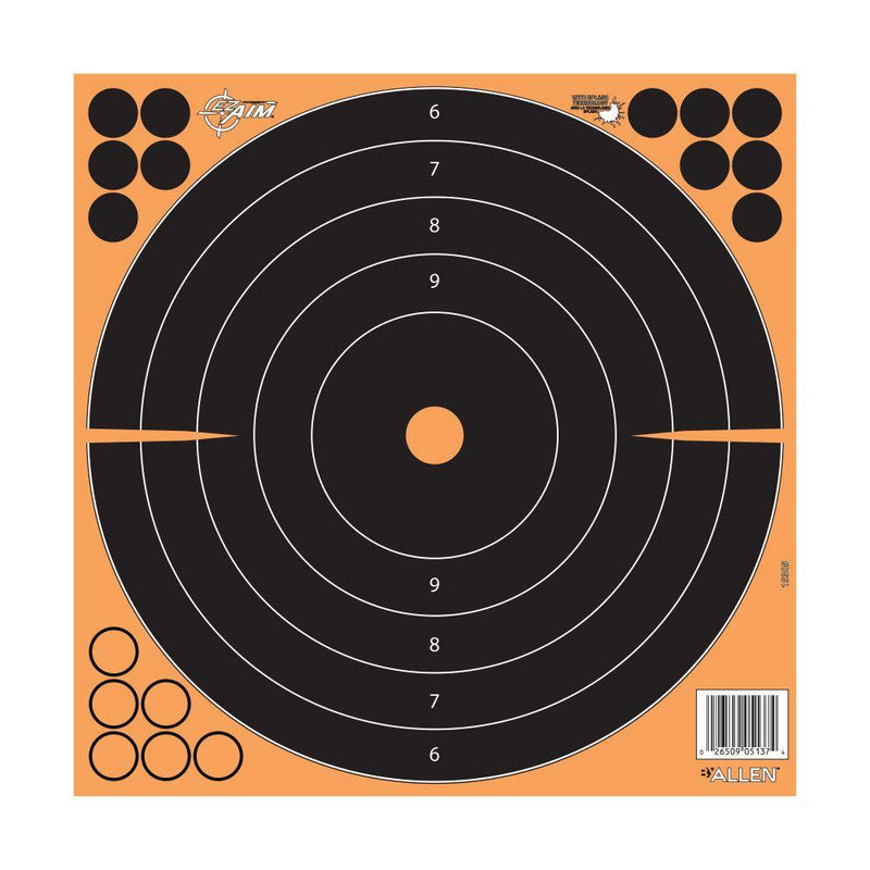 EZ AIM SPLASH ADHESIVE 12 x 12 ROUND BULLSEYE TARGETS 100 Pack BULK