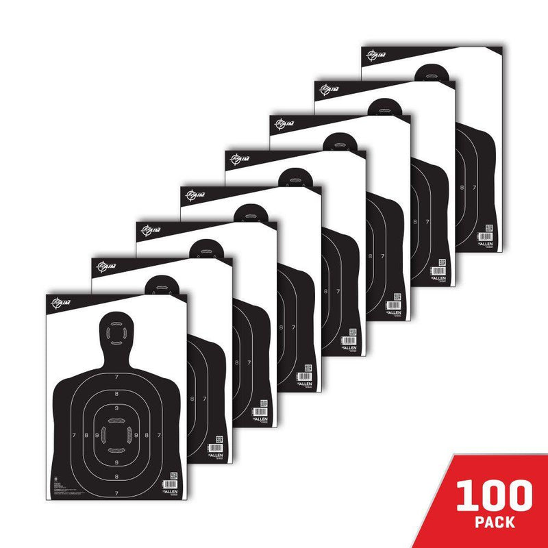 EZ AIM PAPER 12 x 18 BLACK SILHOUETTE TARGET 100 BULK