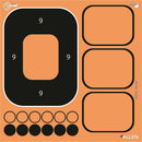 ALLEN EZ AIM ADHESIVE SPLASH HANDGUN TRAINING KIT 14 IN X 22 IN WITH STAND