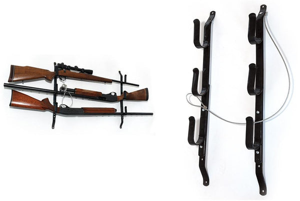 3-GUN LOCKING CAR GUN RACK STEEL