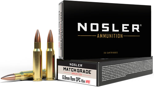 NOSLER AMMO MATCH GRADE 6.8SPC