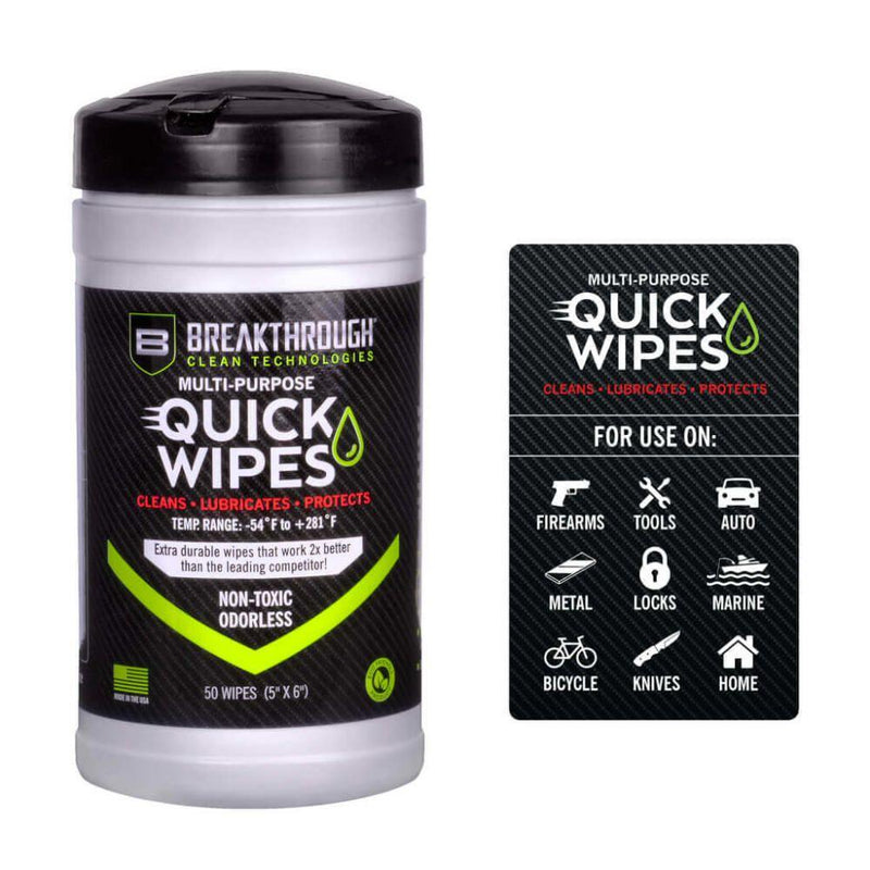 BCT SYNTHETIC CLP QUICK WIPES - 50 COUNT CANISTER - (5"" X 6"" WIPES)