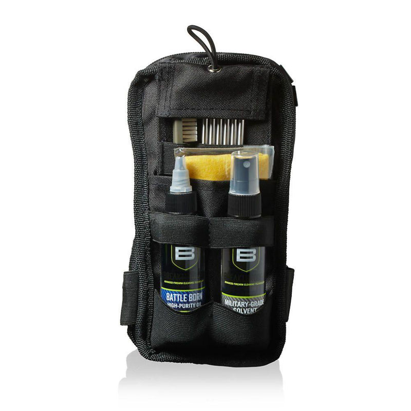 NYLON POUCH W/ MOLLE - SS ROD CLEANING KIT (.22 CAL THRU 12 GAUGE) BLK