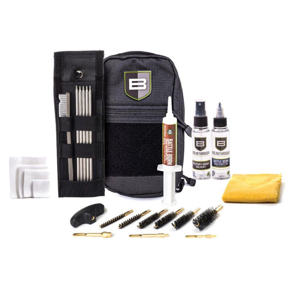 NYLON POUCH W/ MOLLE - SS ROD CLEANING KIT (.22 CAL THRU 12 GAUGE) BLK