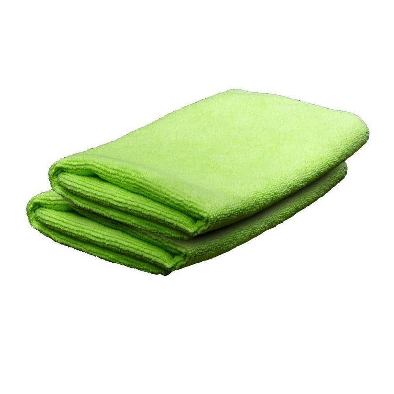 GREEN MICROFIBER TOWEL - 2 PACK