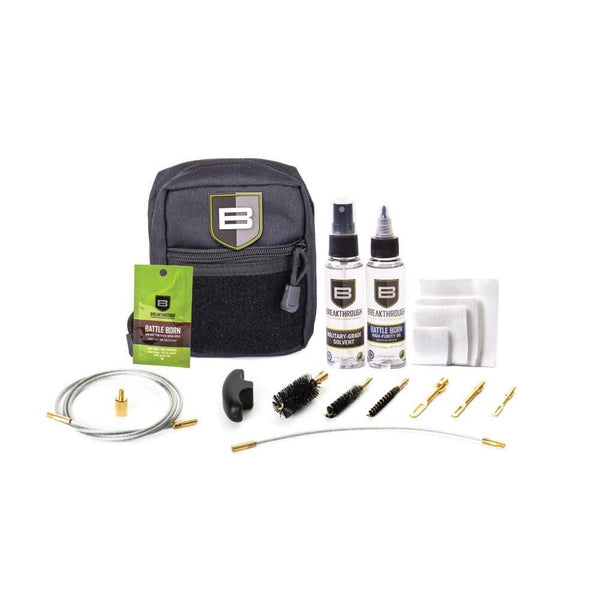 NYLON POUCH W/ MOLLE - CABLE PULL CLEANING KIT (.223 CAL/9MM/12 GAUGE) BLK