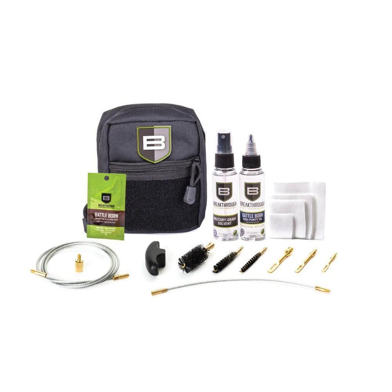 NYLON POUCH W/ MOLLE - CABLE PULL CLEANING KIT (.223 CAL/9MM/12 GAUGE) BLK