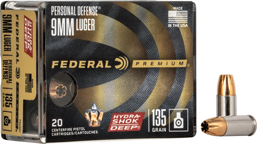 FEDERAL 9MM LUGER 135GR HYDRA-