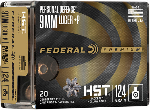 FEDERAL PREMIUM 9MM +P 124GR