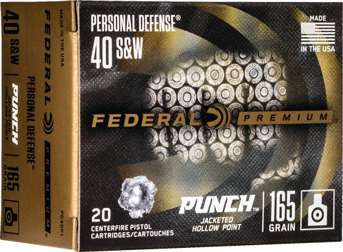 FEDERAL PUNCH 40SW 165GR JHP