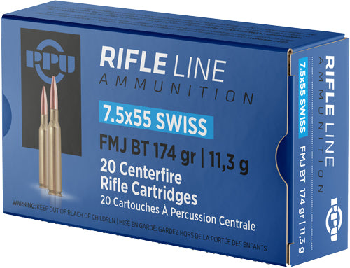 PPU AMMO 7.5X55 SWISS