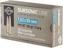 PPU AMMO SUBSONIC 7.62X39