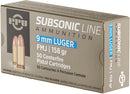 PPU AMMO SUBSONIC 9MM LUGER