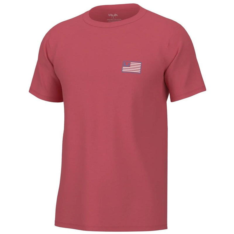 HUK AND BARS TEE SUNWASHED RED M