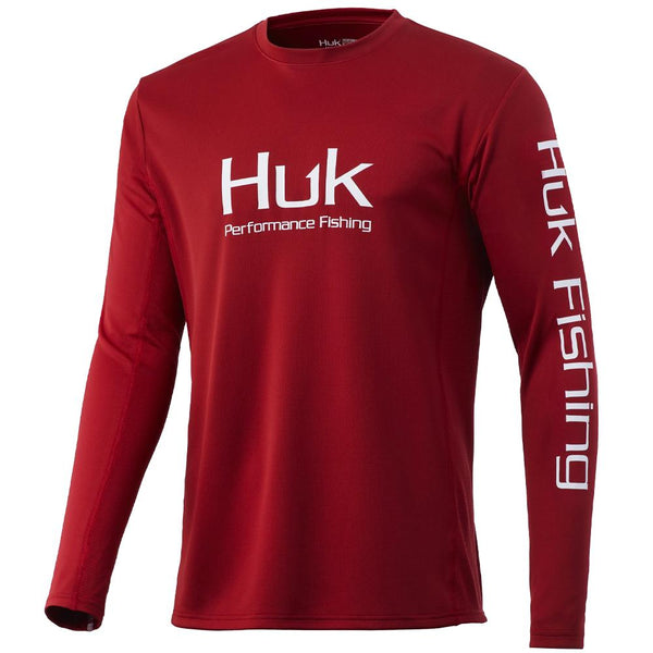 HUK ICON X LS BLOOD RED S